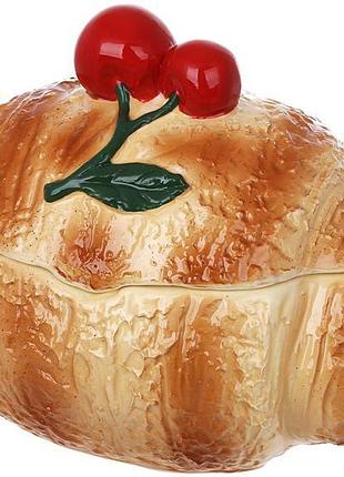 Керамічна банка croissant 600мл, круасан з вишнею