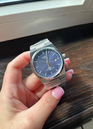 Чоловічий годинник tissot prx powermatic 80 — механічний автоматичний, 40 мм, синій циферблат, сталевий браслет