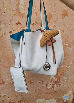 Шкіряна сумка michael kors, сумка 2в1, сумка michael kors, шоппер michael kors