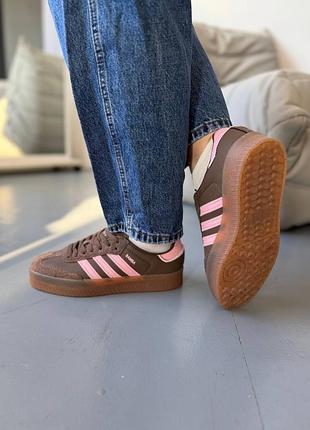 Adidas samba xlg platform brown pink 8