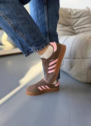 Adidas samba xlg platform brown pink 2