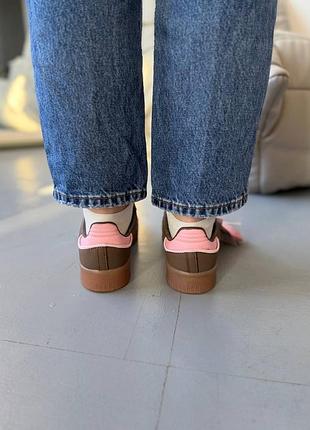 Adidas samba xlg platform brown pink 7