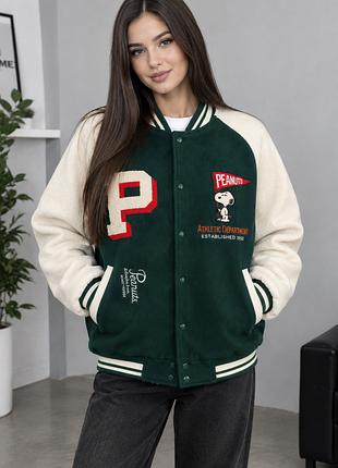 Бомбер женский zara peanuts snoopy
