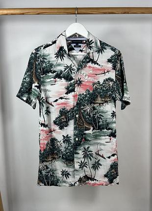 Tommy hilfiger tropical шикарна сорочка гавайка оригінал розмір s