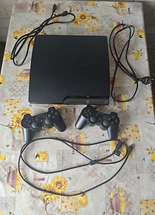 Sony playstation 3 slim 1 tb + 2 оригінальні геймпада