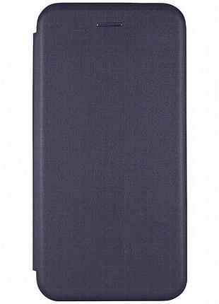 Кожаный чехол-книжка classy для apple iphone x / xs (5.8") темно-синий