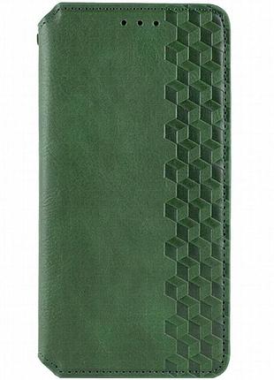 Кожаный чехол-книжка getman cubic (pu) для samsung galaxy a36 5g / a56 5g зеленый