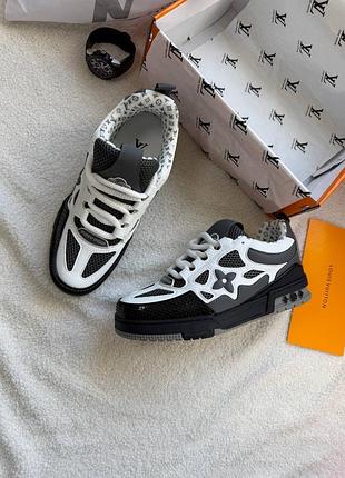 Louis vuitton skate sneakers black white grey 2