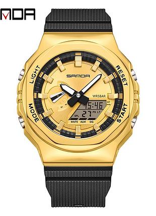 Мужские часы sanda 3167 gold