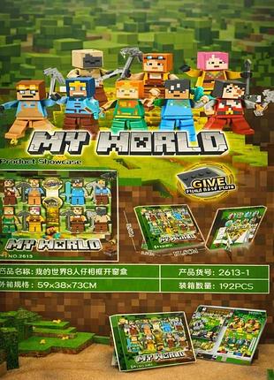 Набір фігурок craft world у стилі minecraft