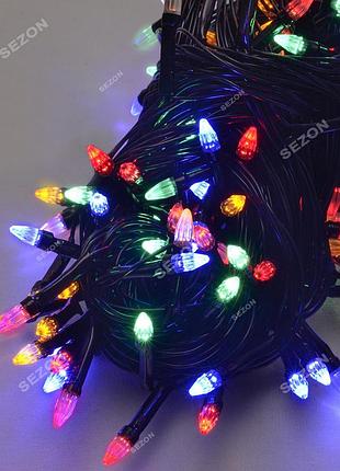 Конус led, мульти (черный провод)
