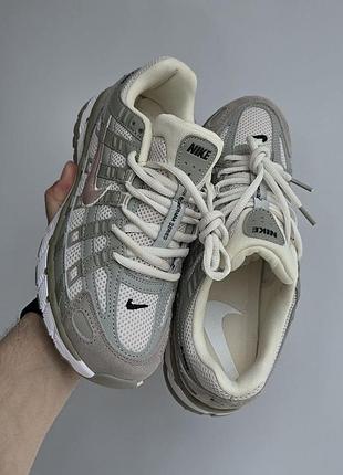 Кросівки nike p-6000 бежеві, сірі, зелені