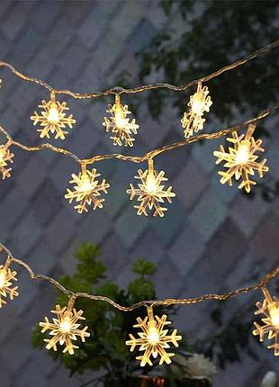Фігурки led, "сніжинка" 5м, білий теплий ( )