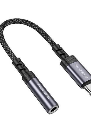 Перехідник borofone graceful digital audio converter cable type-c to. metal grey ( )