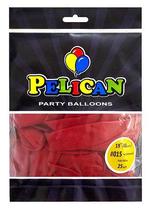 Латексні кульки "( ) пастель червоний, pelican 25шт