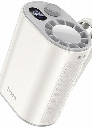 Портативный вентилятор hoco hx609 handheld folding fan 3600 mah white