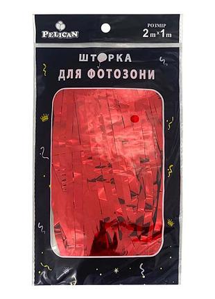 Шторка для фотозони "глянцева фольга" червоний