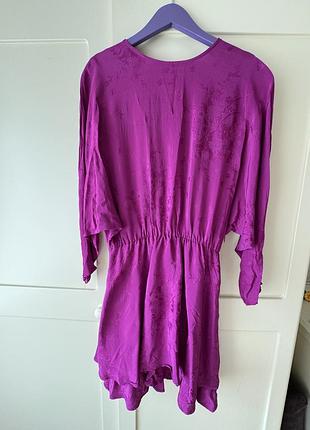 Коротка жіноча сукня zara фіолетова