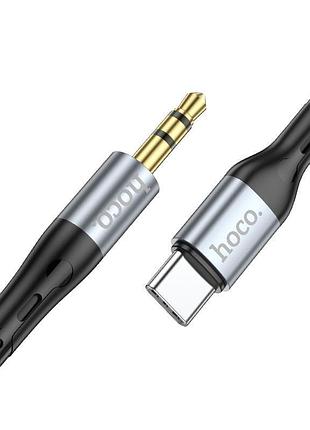 Аудiокабель hoco type-c to. male, silicone,, black ( )