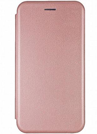 Кожаный чехол-книжка classy для motorola moto g13 rose gold