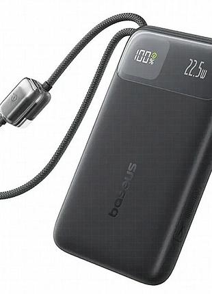 Портативное зу power bank baseus enerfill fc11 pd22.5w with cable 10000 mah (1usb-c/1l) (e0027r) cosmic black