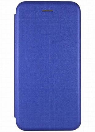 Кожаный чехол-книжка classy для xiaomi redmi 7 синий