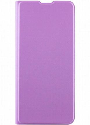 Кожаный чехол-книжка getman elegant (pu) для motorola moto g32 сиреневый