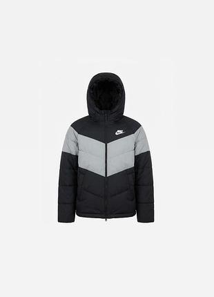 Куртка nike зимова / демісезонна, чорно-сіра, розмір s, ідеальний стан