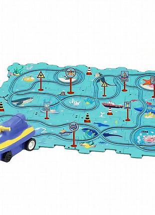 Развивающая игрушка-пазл sht 1103c ocean world (25pcs) turquoise