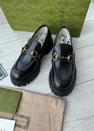 Лофери жіночі gucci чорні