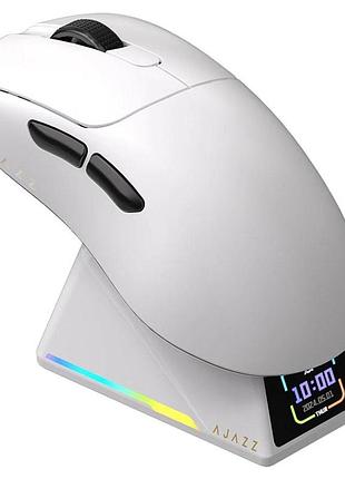 Мишка ajazz aj179 apex paw3950 8k біла з док-станцією.