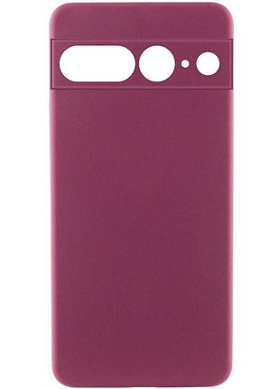 Чехол silicone cover lakshmi full camera (aaa) для google pixel 7 pro бордовый / plum