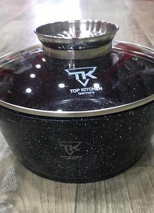 Кастрюля top kitchen (черная в белую) tk (6 шт./ясть)