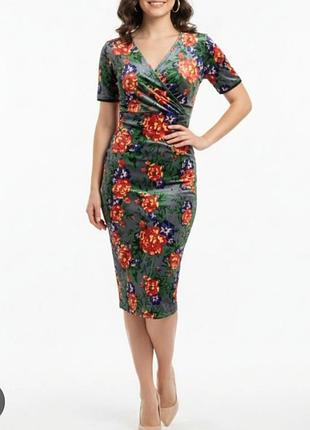 Красивое бархатное платье zara p. l