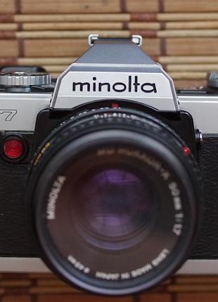 Фотоапарат minolta xg7 + minolta md rokkor — x 50 mm 1.7 + фільтр 1a