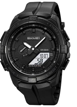 Наручний годинник skmei 2583bkwt black-white з кварцовим механізмом та підсвіткою