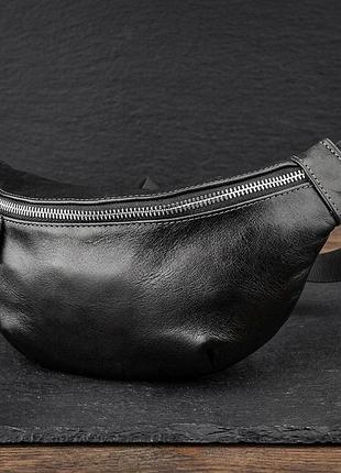 Поясна сумка grande pelle 11140 чорна
