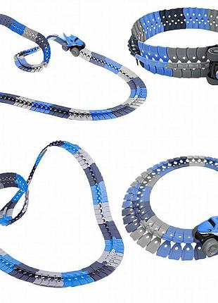 Интерактивный трек с инерционной машинкой sht 5510-2 shark trak (138pcs/1car) blue