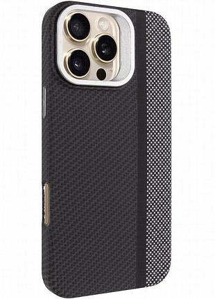 Tpu чехол pixel craft with magnetic fit для apple iphone 16 pro max (6.9") carbon line