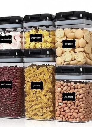 Набор контейнеров для еды 6 предметов для сыпучих и специй storage jar 1586 (16)