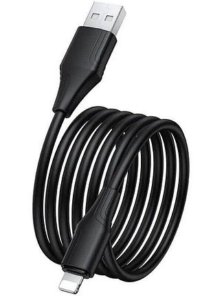 Кабель hoco bien silicone charging data cable ip black ( ) 3