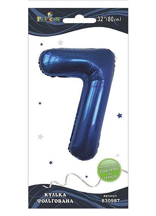 Кулька фольгована цифра " " індиго "( ) pelican 1шт.