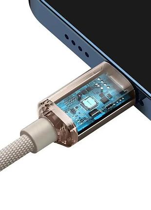Кабель baseus crystal shine series fast charging data cable type-c to ip. pink ( ) 4