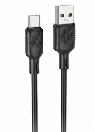 Дата кабель borofone bx113 lenny usb to type-c 3a (1m) black