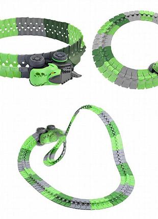 Интерактивный трек с инерционной машинкой sht 5510-7 dino trak (92pcs/1car) green