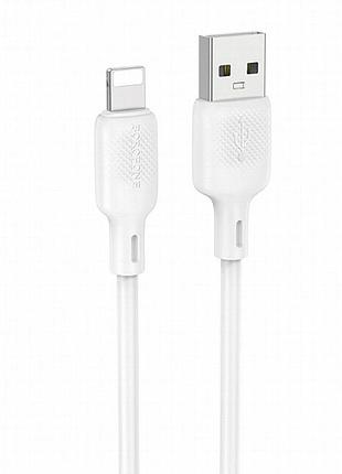 Дата кабель borofone bx113 lenny usb to lightning 2.4a (1m) white