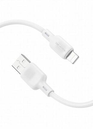 Дата кабель borofone bx113 lenny usb to lightning 2.4a (1m) white 3