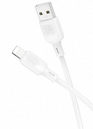 Дата кабель borofone bx113 lenny usb to lightning 2.4a (1m) white 4