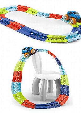 Интерактивный трек с инерционной машинкой sht 188 changeable trak (92pcs/1car) colorful