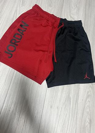 Шорти чоловічі jordan червоні та чорні